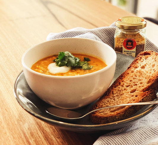 Moroccan Roast Pumpkin and Lentil Soup